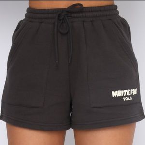 White fox shorts shadow